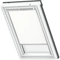 Velux Verdunkelungsrollo uni weiß manuell Rahmen aluminium DKL UK04 1025S
