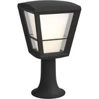 Philips Hue White and Color ambiance Econic Outdoor Sockelleuchte schwarz, Intelligente Sockel-/Pfostenbeleuchtung, Bluetooth/Zigbee, Schwarz, LED, Glas, Nicht austauschbare(s) Leuchtmittel