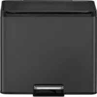 EKO - Essential 2 Recycler Treteimer 20+9 Liter - Steel Polypropylene - Schwarz