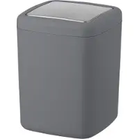Wenko Mülleimer Barcelona, anthrazit, Kosmetikeimer aus Kunststoff, 3 Liter