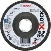 Bosch Fächerschleifscheibe X571 Best for Metal gewinkelt 125 mm K 40 Fiber