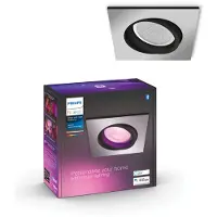 Philips Hue White and Color ambiance Centura Einbauspot, Intelligente Deckenbeleuchtung, Bluetooth/Zigbee, Aluminium, LED, Synthetik, GU10