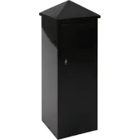 Vepa Bins Briefkasten viereckig freistehend Schwarz Viereckiger, robuster Briefkasten aus Metall