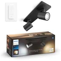 Philips GU10 Runner Hue Spot 2er-Pack Schwarz