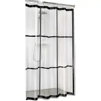 Sealskin Duschvorhang Brix Peva Transparent Schwarz 180x200cm