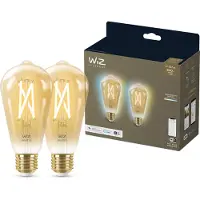 WiZ Connected WiZ Edison Filamentlampe Doppelpack - Warmes bis kaltweißes Licht - E27