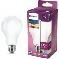 Philips Filament-Lampe Milchglas 150W A67 E27, 17,5 W, 150 W, E27, 2452 lm, 15000 h, Warmweiß
