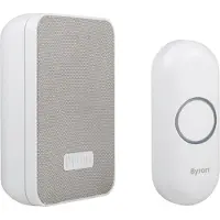 Byron DBY-22321 Funk-Türklingelset, Grau, Weiß, 85 dB, Haus, Büro, IP44, Kunststoff, Digital