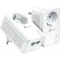 TP-LINK AV1000 2-Port Gigabit Powerline Adapter mit Steckdose, 1000 Mbit/s, IEEE 1901, IEEE 802.3, IEEE 802.3u, Type E/F, Gigabit Ethernet, 10,100,1000 Mbit/s, HomePlug AV2