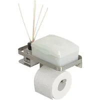 Tiger Toilettenpapierhalter Caddy mit Ablage RVS Gebürstet