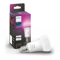 Philips Hue White and Color ambiance E27 - Smarte Lampe A60 - 1100, Intelligentes Leuchtmittel, Bluetooth/Zigbee, Weiß, LED, E27, A60