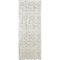 Sealskin Duschvorhang Mind Schwarz Weiß (180 x 200 cm)