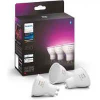 Philips Hue White and Color ambiance GU10 - Smarter Spot Dreierpack - 350, Intelligentes Leuchtmittel, Bluetooth/Zigbee, Weiß, LED, GU10, GU10