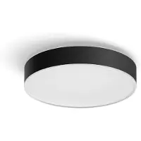 Philips Hue White ambience Enrave Deckenleuchte M schwarz + Dimmschalter, Intelligente Deckenbeleuchtung, Bluetooth/Zigbee, Schwarz, LED, Metall, Nicht austauschbare(s) Leuchtmittel