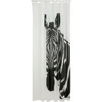 Sealskin Duschvorhang Zebra Schwarz Weiß (180 x 200 cm)