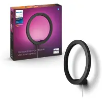 Philips Hue White and Color ambiance Sana Wandleuchte schwarz, Intelligente Wandleuchte, Bluetooth/Zigbee, Schwarz, LED, Metall, Nicht austauschbare(s) Leuchtmittel