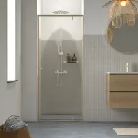 Sealskin Contour Drehtür für Nische inkl. Antikalk 90x200cm gebürstetes Gold