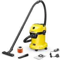 Kärcher Akku-Nass-/Trockensauger WD 3-18, 270 W, 17 l, Patronenfilter, gelb