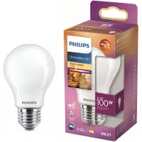 Philips Standard LED Birne E27 - 100W Warmweiß Mattglas Kompatibel Dimmer - Glas