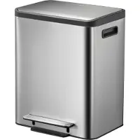 EKO - EcoCasa Treteimer 30 Liter - Stainless steel Plastic - Matt Edelstahl