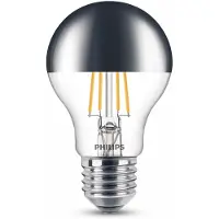 Philips Filament-Lampe Mirror Crown 50W A60 E27, 7,2 W, 50 W, E27, 650 lm, 15000 h, Warmweiß