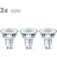 Philips 4,6W - GU10 - 2700K - 355 lumen 3er-Set