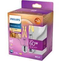 Philips Filament Globe LED Lampe E27 G93 90Ra WarmGlow dimmbar 5,9W 810lm extra+warmweiss 2200-2700K wie 60W 8719514323957