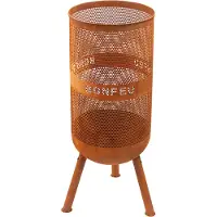 Bonfeu Bonves Ø 34cm Rost - Feuerkorb für den Garten - Feuertonne & Feuerstelle - Feuerschale Feuerkorb aus Stahl - Mit Grillrost & Schürhaken zum Kochen - Feuerkorb mit Grillrost Hochwertig