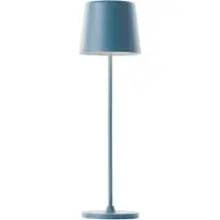 Brilliant portable LED Außen Tischlampe Kaami | hellblau | Höhe 37 cm | 2W 310 lm | aufladbar über USB | dimmbar über Touchdimmer