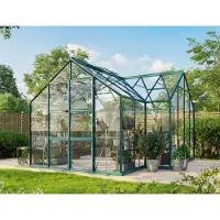 Vitavia Vitavia, Aktionsangebot (inkl. 100 Euro Zubehör): Gewächshaus "Clarus", smaragd, 13 m², 3 mm ESG