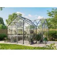 Vitavia Vitavia, Gewächshaus "Clarus", aluminium eloxiert, 13 m², 3 mm ESG