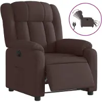 vidaXL Relaxsessel Elektrisch Dunkelbraun Stoff
