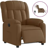 vidaXL Relaxsessel Elektrisch Braun Stoff