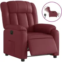 vidaXL Relaxsessel Elektrisch Weinrot Kunstleder