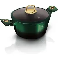 Berlinger Haus Emerald BH-6057 Kochtopf inkl. Deckel, Aluminium, 20 cm Durchmesser, Induktionsherd-geeignet, Antihaftbeschichtung