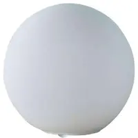 LINDBY Tischlampe Marike, weiß, Glas, Kugel, Ø 25 cm, E27