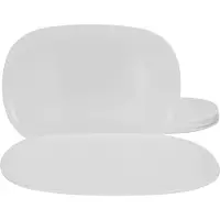 Luminarc Steakteller "Essteller Italien Party" Teller Set für 6 Personen, weiß, extra resistent, Opalglas