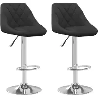 vidaXL Barhocker 2 Stk. Schwarz Samt
