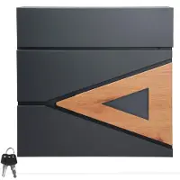 ECD-Germany | Briefkasten Willa Schwarz Stahl 37x36.5x11 cm | NADUVI