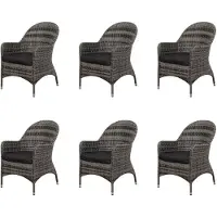 Mandalika Garden LILLE Polyrattan Diningsessel mit Alu-Gestell - blackpearl