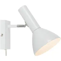 Markslöjd Metro Wandleuchte Shiny White - , Metro, Weiß, für Schlafzimmer, Metall