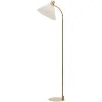 Markslöjd Mira Stehleuchte Gebürstet Messing/Weiß - , Mira, Gold / Messing, für Wohnzimmer, Metall