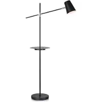 Markslöjd Linear Stehleuchte USB Schwarz - , Linear, Schwarz, für Wohnzimmer, Metall, Skandinavisch