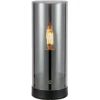 Markslöjd Post Tischleuchte H23 Black/Smoke - , Grau, für Wohnzimmer, Metall