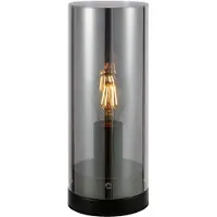Markslöjd Post Tischleuchte H29 Black/Smoke - , Grau, für Wohnzimmer, Metall