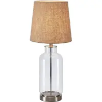 Markslöjd Costero Tischleuchte H61,5 Clear/Natural - , Costero, Beige, für Wohnzimmer, Glas