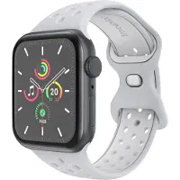 IMoshion Silikon Sport⁺ Armband für Apple Watch | 38/40/41/42 mm - Größe S/M - Grey & White