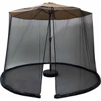 Deconet Moskitonetz Outdoor Insektennetz Für Parasol Black 950 × 300 × 230 cm