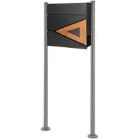 ML-Design | Briefkasten Willy Schwarz Stahl 55x120x11 cm | NADUVI