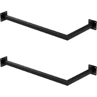 ML-Design | 2er-Set Eck-Kleiderstangen Allie Schwarz Stahl 62x30x6.5 cm | NADUVI